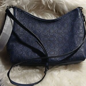 Coach Laurel Shoulder Bag Navy/Nickel Hardware